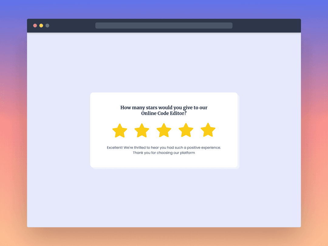 Star Rating Component Frontend Challenge